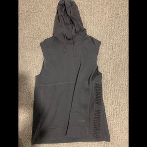 Mens - GYMSHARK sleeveless sweater hoody